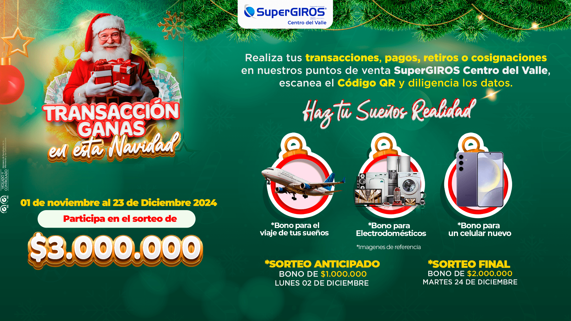 Con Cada transacción ganas en esta navidad