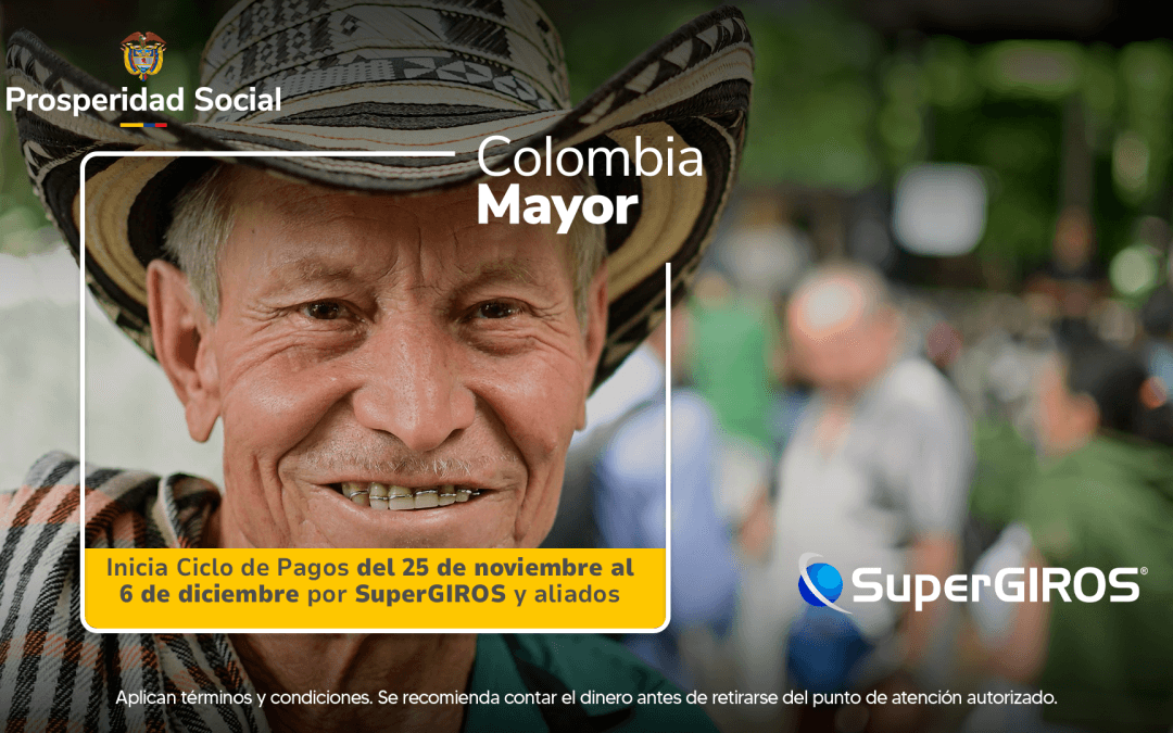 Puntos de entrega del incentivo Colombia Mayor Noviembre – diciembre